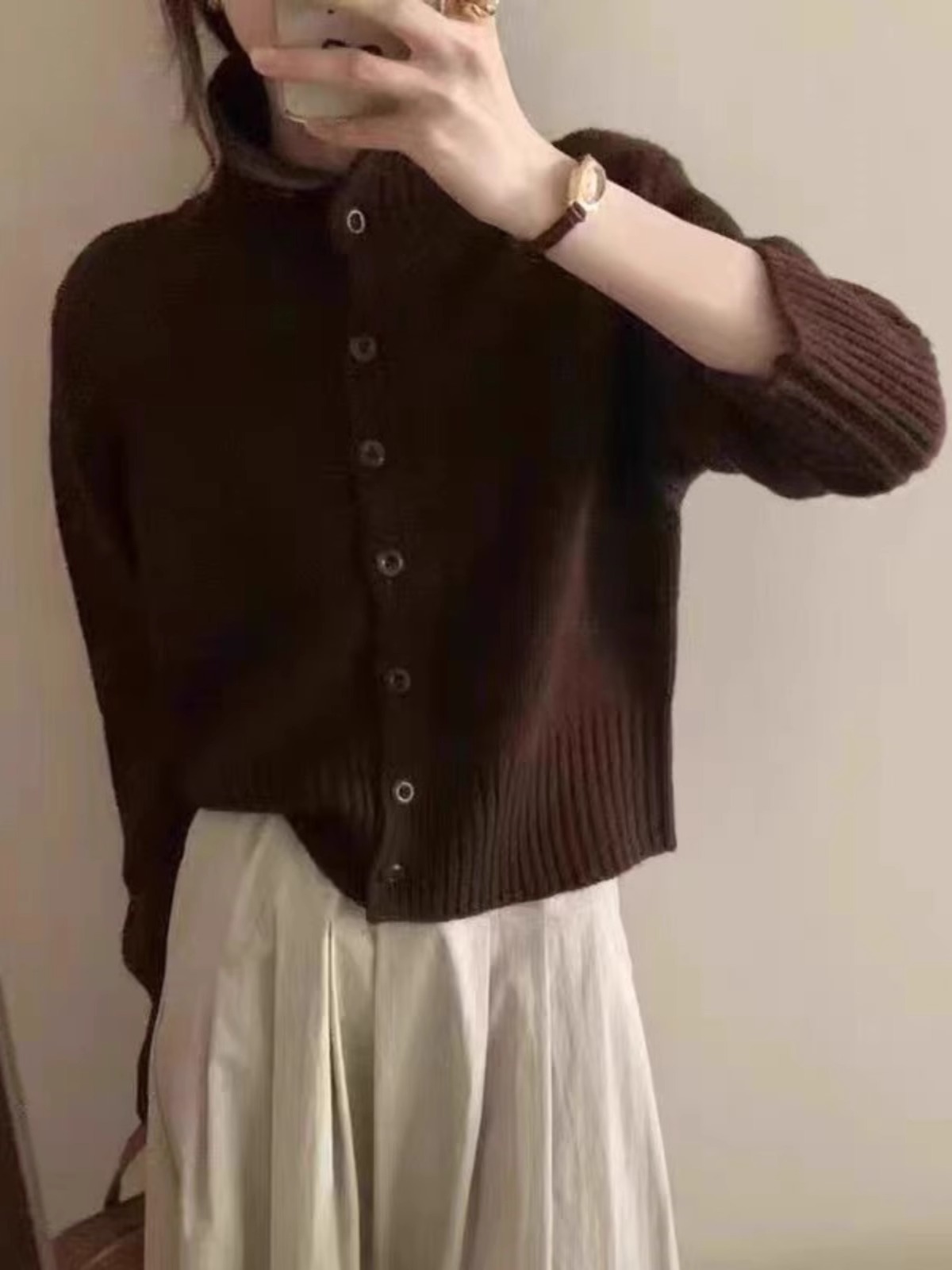 French new turtleneck short ca - огляд і ціна Wool Coat Peacoat